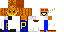 Minecraft skin texture, 64x32 legacy pixels