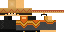 Orange Minecraft skin texture, 64x32 legacy pixels