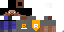 Minecraft skin texture, 64x32 legacy pixels