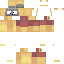 Red orange Minecraft skin texture, 64x64 pixels