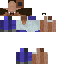 Blue Minecraft skin texture, 64x64 pixels