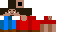 Minecraft skin texture, 64x32 legacy pixels