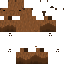 Brown Minecraft skin texture, 64x64 pixels