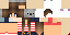 Minecraft skin texture, 64x32 legacy pixels