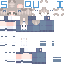 Blue Minecraft skin texture, 64x64 pixels