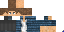 Minecraft skin texture, 64x32 legacy pixels