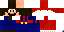 Minecraft skin texture, 64x32 legacy pixels