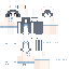 Gray Minecraft skin texture, 64x64 pixels