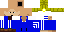 Minecraft skin texture, 64x32 legacy pixels