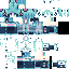 Blue Minecraft skin texture, 64x64 pixels