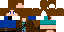 Minecraft skin texture, 64x32 legacy pixels