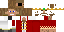 Red Minecraft skin texture, 64x32 legacy pixels