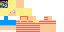 Minecraft skin texture, 64x32 legacy pixels
