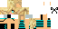 Minecraft skin texture, 64x32 legacy pixels