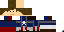 Minecraft skin texture, 64x32 legacy pixels