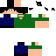 Green Minecraft skin texture, 64x64 pixels