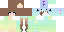 Minecraft skin texture, 64x32 legacy pixels