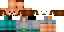 Minecraft skin texture, 64x32 legacy pixels