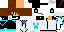 Minecraft skin texture, 64x32 legacy pixels