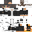 Gray Minecraft skin texture, 64x64 pixels