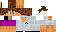 Minecraft skin texture, 64x32 legacy pixels