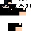 Black Minecraft skin texture, 64x64 pixels