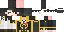 Minecraft skin texture, 64x32 legacy pixels
