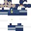 Blue Minecraft skin texture, 64x64 pixels