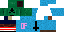 Minecraft skin texture, 64x32 legacy pixels