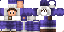Minecraft skin texture, 64x32 legacy pixels