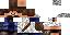 Minecraft skin texture, 64x32 legacy pixels