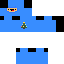 Blue Minecraft skin texture, 64x64 pixels