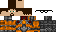 Minecraft skin texture, 64x32 legacy pixels