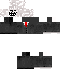 Gray Minecraft skin texture, 64x64 pixels