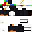 Black Minecraft skin texture, 64x64 pixels