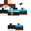 Gray Minecraft skin texture, 64x64 pixels