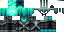 Minecraft skin texture, 64x32 legacy pixels