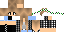 Minecraft skin texture, 64x32 legacy pixels