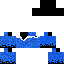 Blue Minecraft skin texture, 64x64 pixels