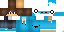 Minecraft skin texture, 64x32 legacy pixels