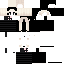 Black orange Minecraft skin texture, 64x64 pixels