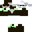 Black Minecraft skin texture, 64x64 pixels