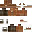 Brown orange Minecraft skin texture, 64x64 pixels