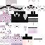 Black Minecraft skin texture, 64x64 pixels