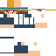 White blue Minecraft skin texture, 64x64 pixels