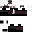 Black Minecraft skin texture, 64x64 pixels