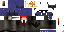 Minecraft skin texture, 64x32 legacy pixels