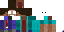 Minecraft skin texture, 64x32 legacy pixels