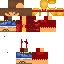 Red Minecraft skin texture, 64x64 pixels