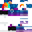 Minecraft skin texture, 64x64 pixels